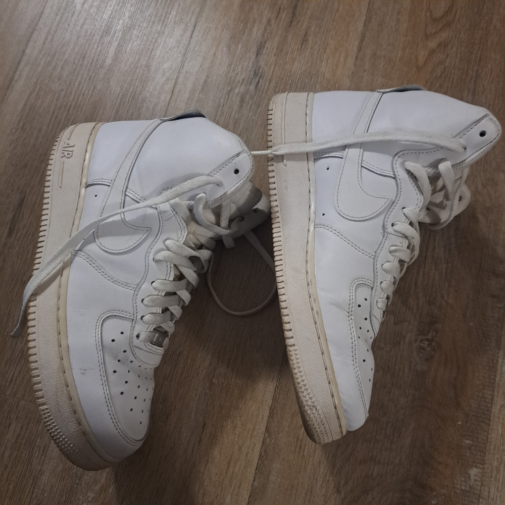 Nike Air Force 1 High Rel. 07 White / White Basketball Sneakers Men's Size 10